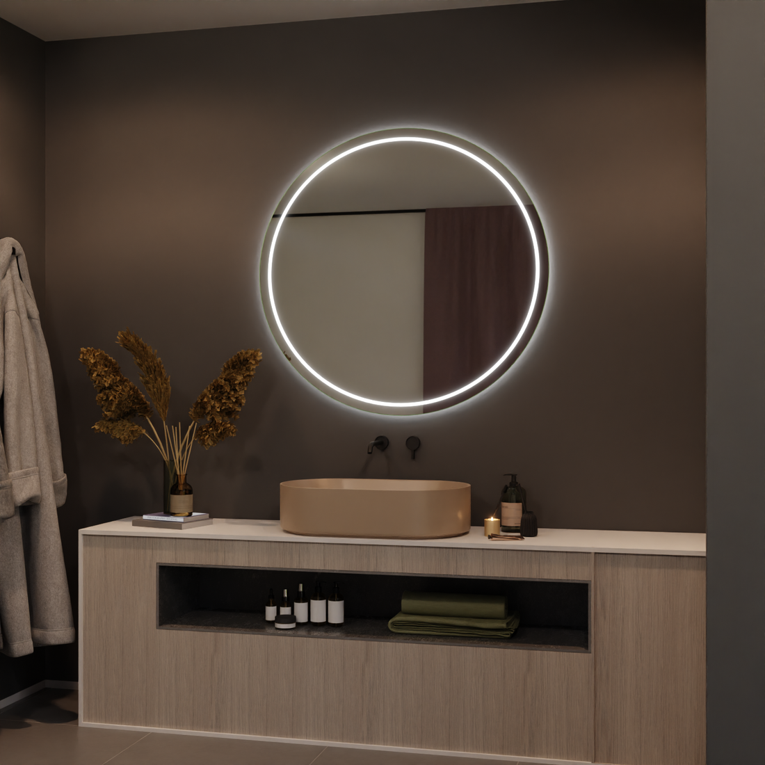 Runder LED Badspiegel - Meris