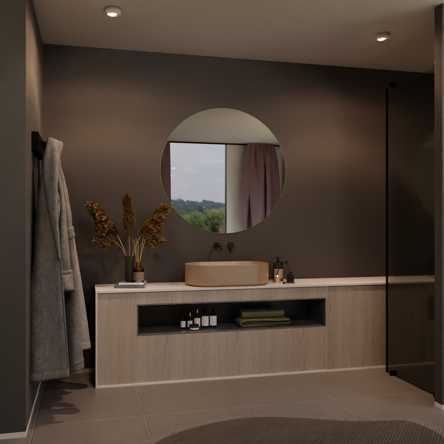 Runder Badspiegel - Navo