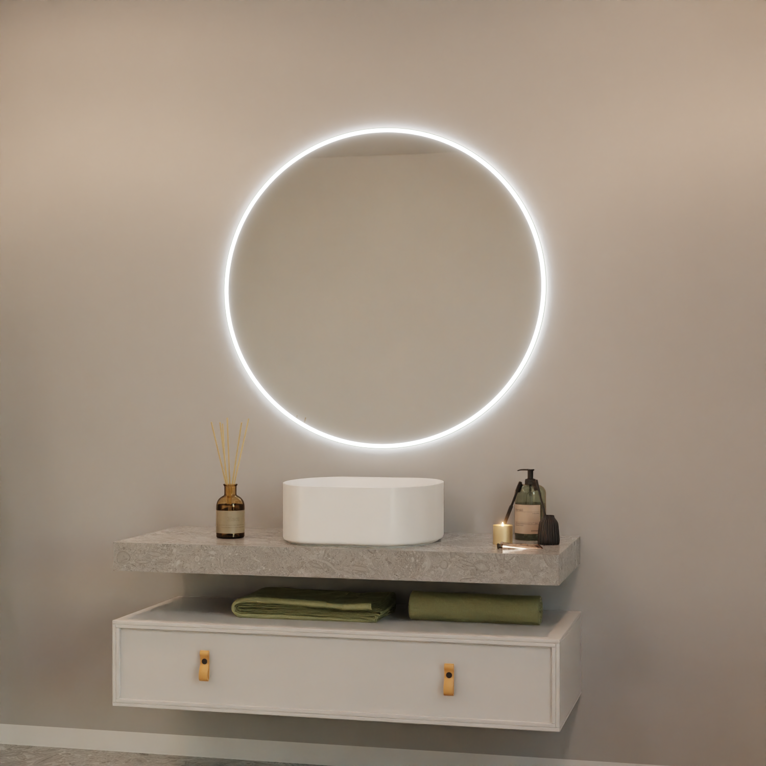 Runder LED Badspiegel - Lumo