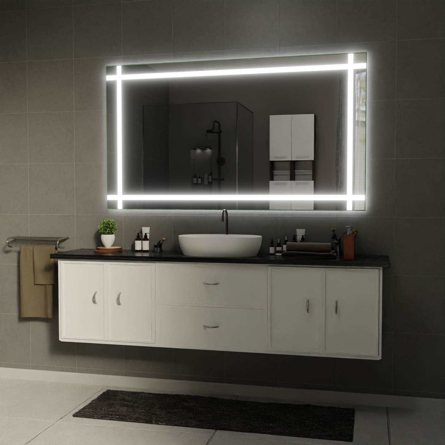 LED Badspiegel - Moon