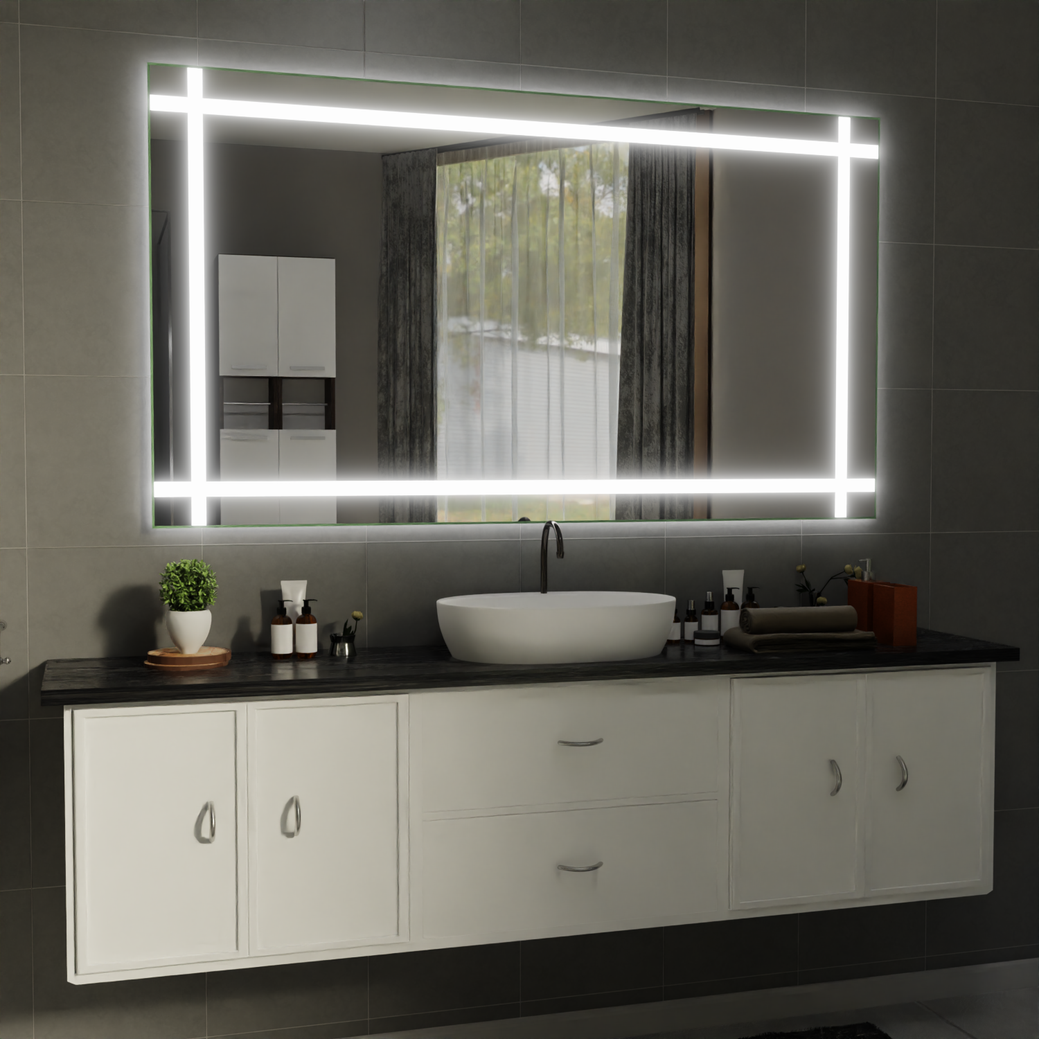 LED Badspiegel - Moon